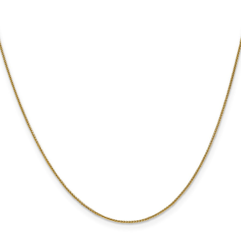 24 Inch 14K Yellow Gold .8mm Spiga Chain Necklace