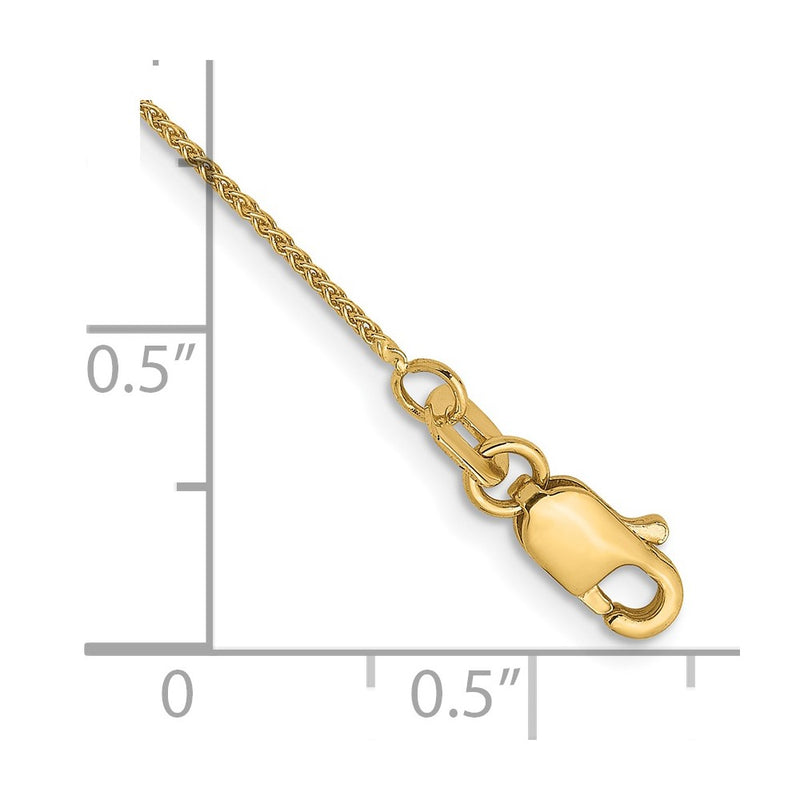 9 Inch 14K .8mm Spiga Chain Anklet
