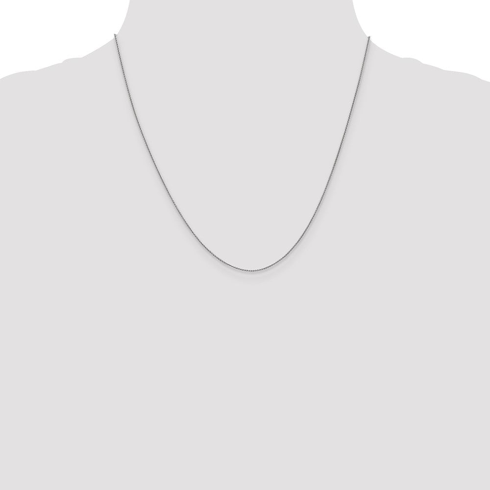 20 Inch 14K White Gold .8mm Spiga Chain Necklace