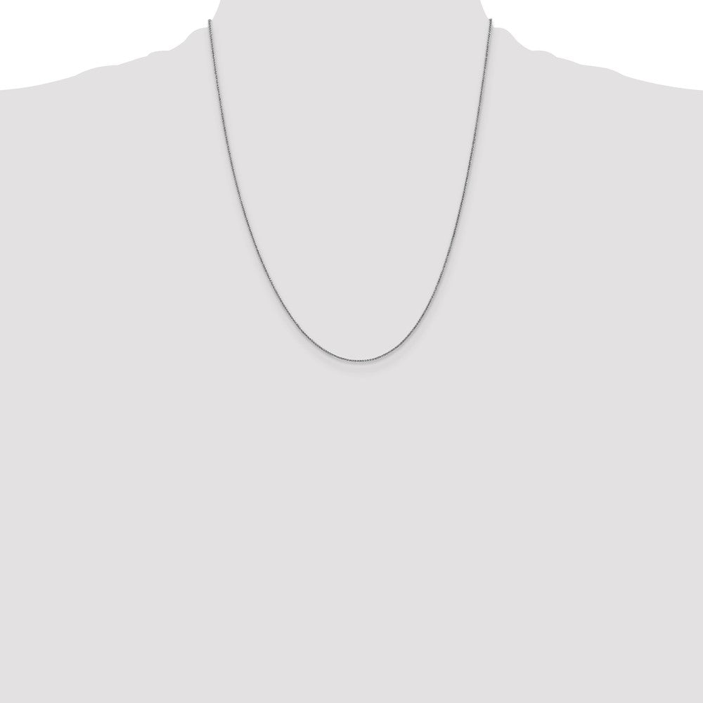22 Inch 14K White Gold .8mm Spiga Chain Necklace