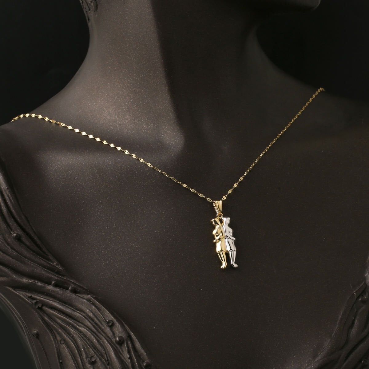 14K Yellow Gold Libra Zodiac Pendant