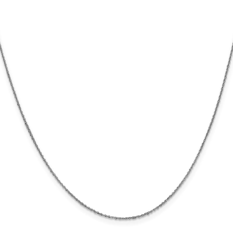 18 Inch 14K White Gold .8mm Sparkle Singapore Chain Necklace