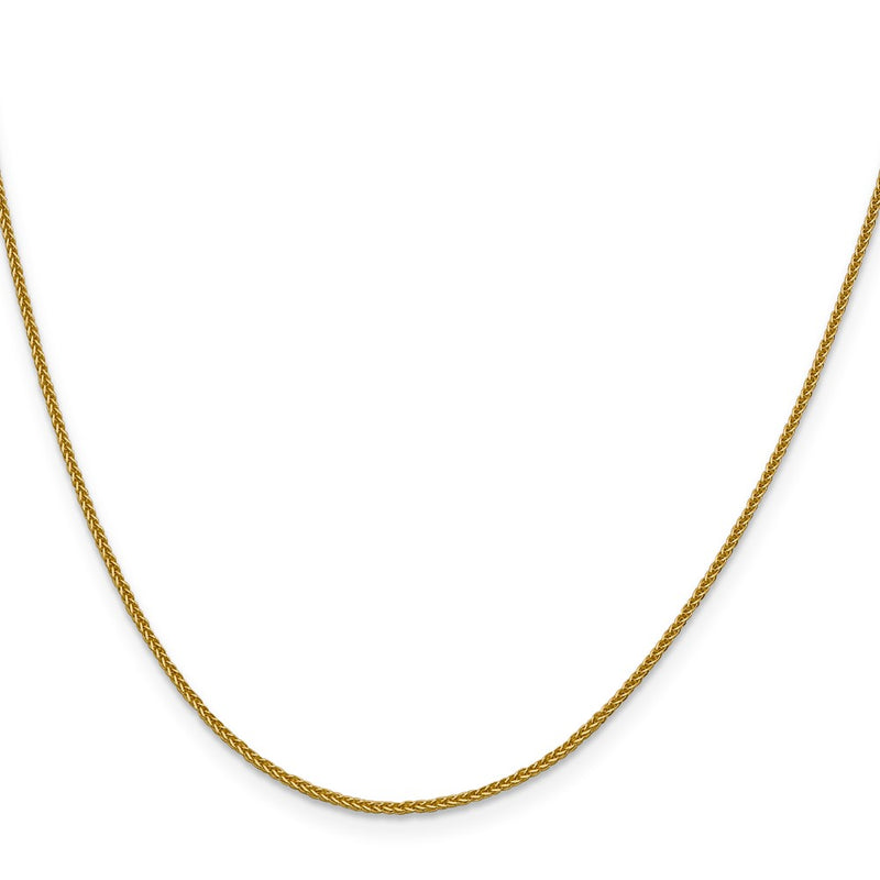 20 Inch 14K 1mm D/C Quadra Wheat Chain Necklace