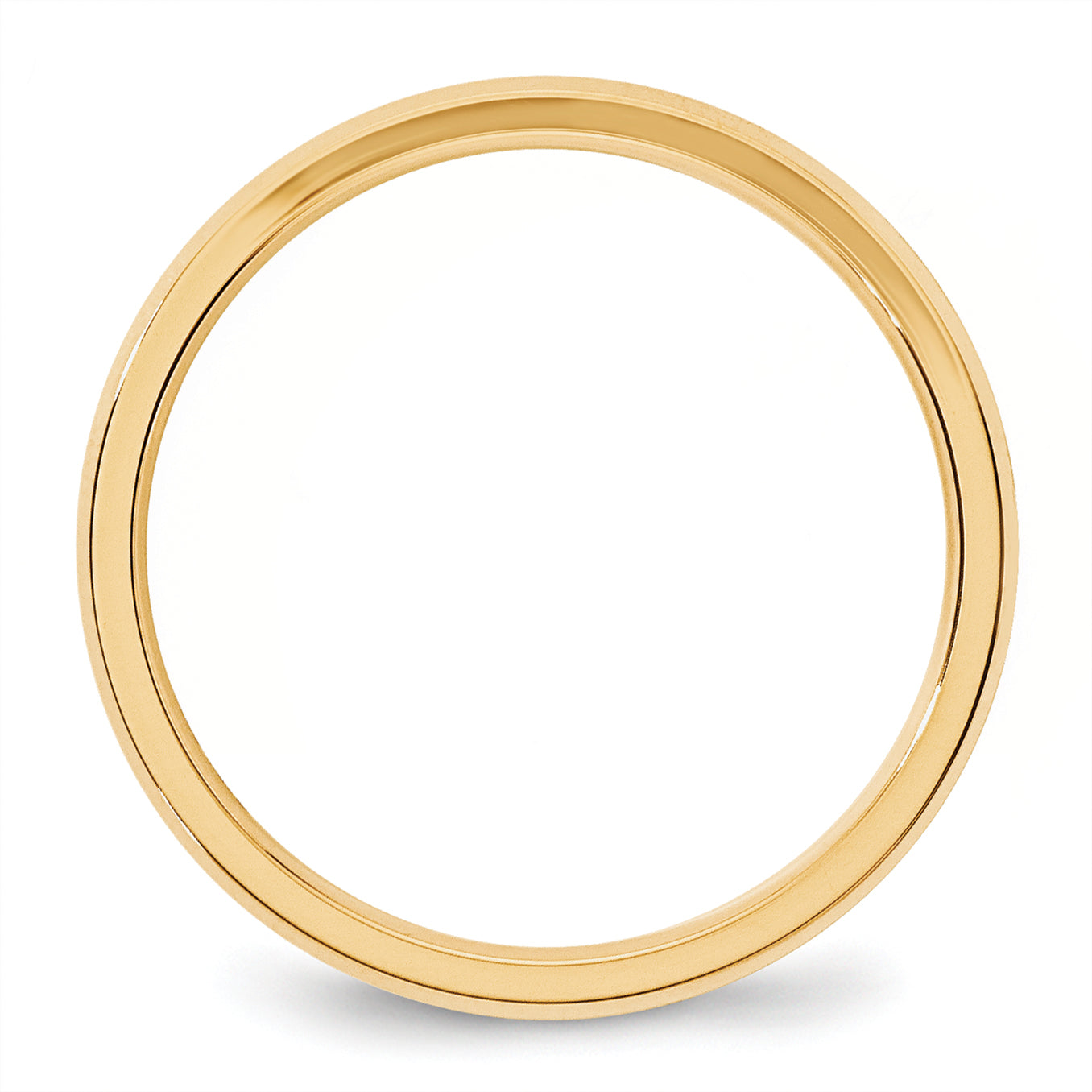 Solid 10K Yellow Gold 3mm Bevel Edge Comfort Fit Men's/Women's Wedding Band Ring Size 11.5