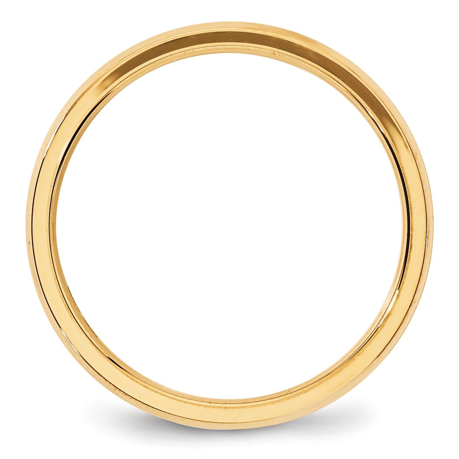 Solid 10K Yellow Gold 4mm Bevel Edge Comfort Fit Men's/Women's Wedding Band Ring Size 13.5