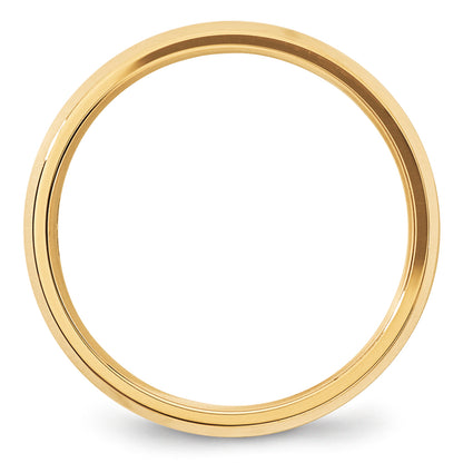 Solid 10K Yellow Gold 5mm Bevel Edge Comfort Fit Men's/Women's Wedding Band Ring Size 13.5