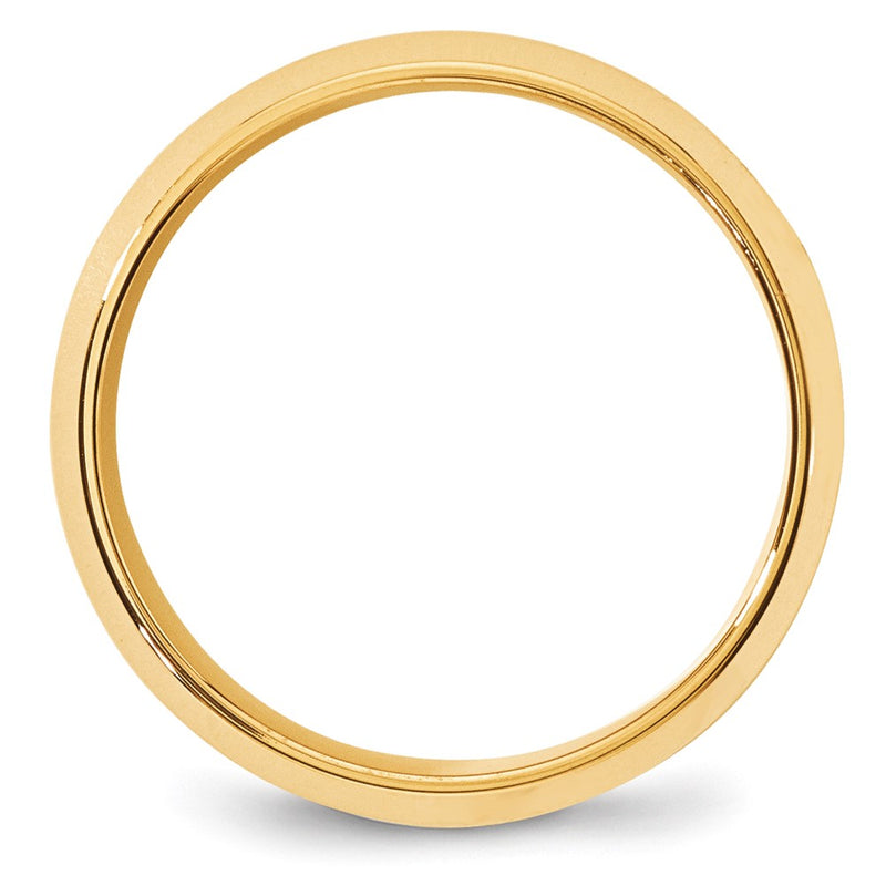 10k Yellow Gold 8mm Beveled Edge Comfort Fit Wedding Band Ring