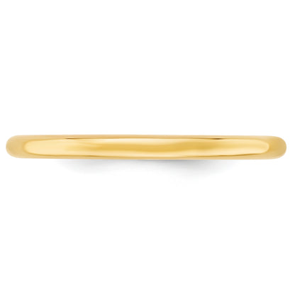 Solid 10K Yellow Gold 2mm Standard Comfort Fit Men's/Women's Wedding Band Ring Size 11