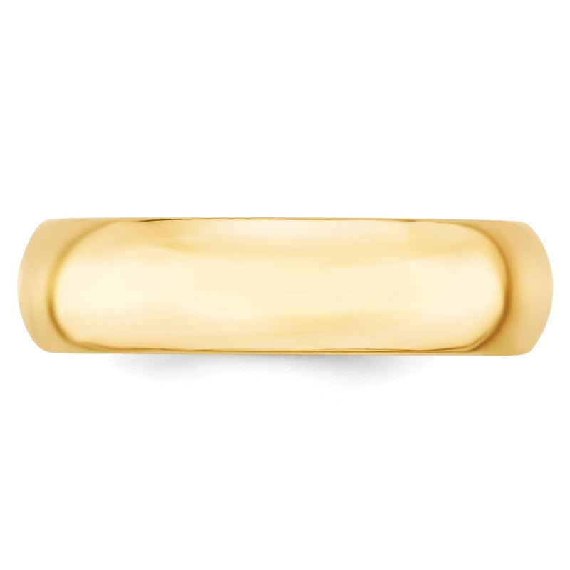 10k Yellow Gold 6mm Standard Weight Comfort Fit Wedding Band Ring