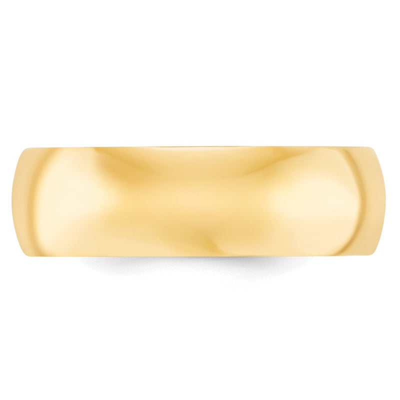 10k Yellow Gold 7mm Standard Weight Comfort Fit Wedding Band Ring