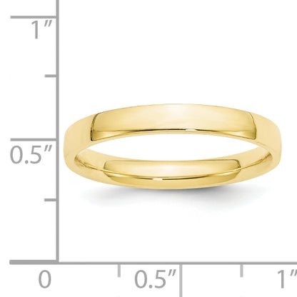 Solid 10K Yellow Gold 3mm Light Weight Comfort Fit Men's/Women's Wedding Band Ring Size 11.5