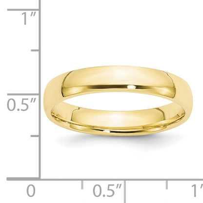 Solid 10K Yellow Gold 4mm Light Weight Comfort Fit Men's/Women's Wedding Band Ring Size 14