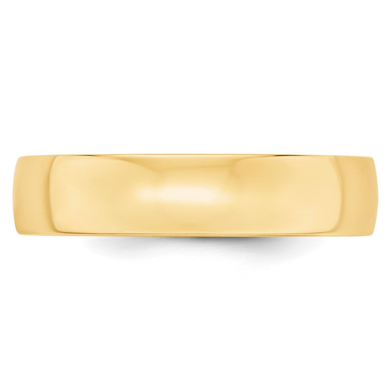 10k Yellow Gold 5mm Lightweight Comfort Fit Wedding Band Ring