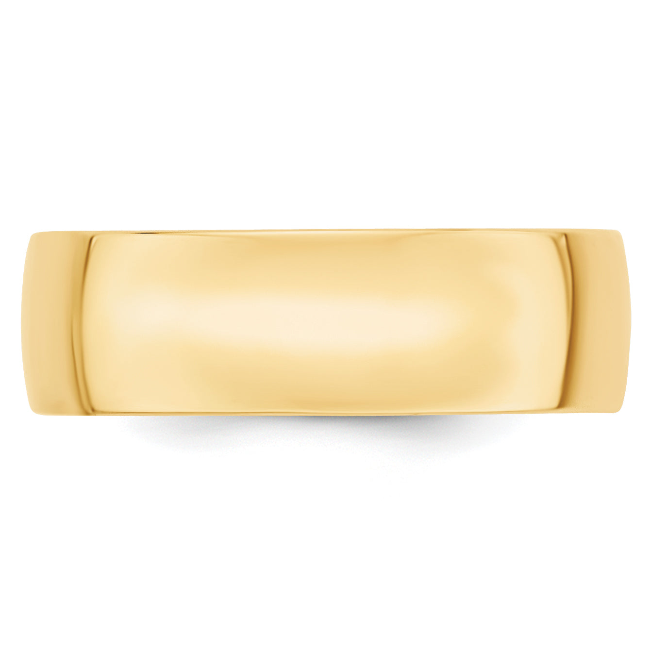 Solid 10K Yellow Gold 7mm Light Weight Comfort Fit Men's/Women's Wedding Band Ring Size 10.5