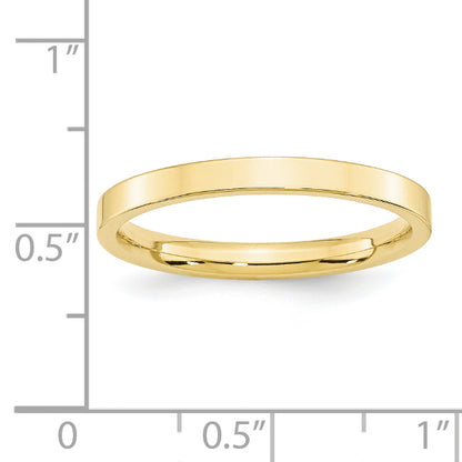 Solid 10K Yellow Gold 2.5mm Standard Flat Comfort Fit Men's/Women's Wedding Band Ring Size 8.5