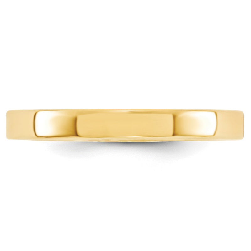 10k Yellow Gold 3mm Standard Weight Flat Comfort Fit Wedding Band Ring