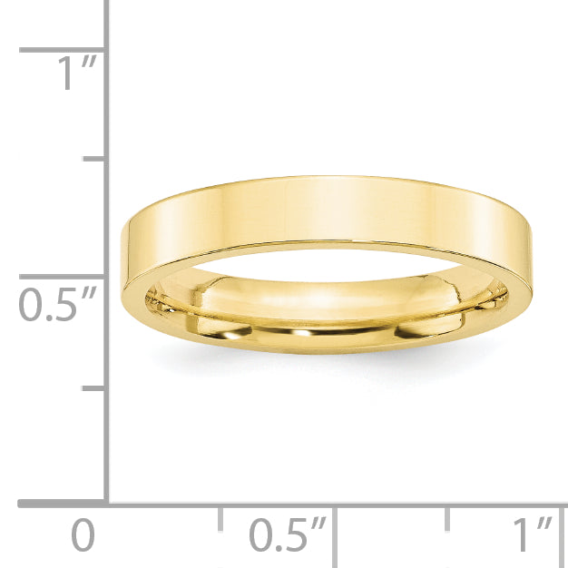 Solid 10K Yellow Gold 4mm Standard Flat Comfort Fit Men's/Women's Wedding Band Ring Size 9