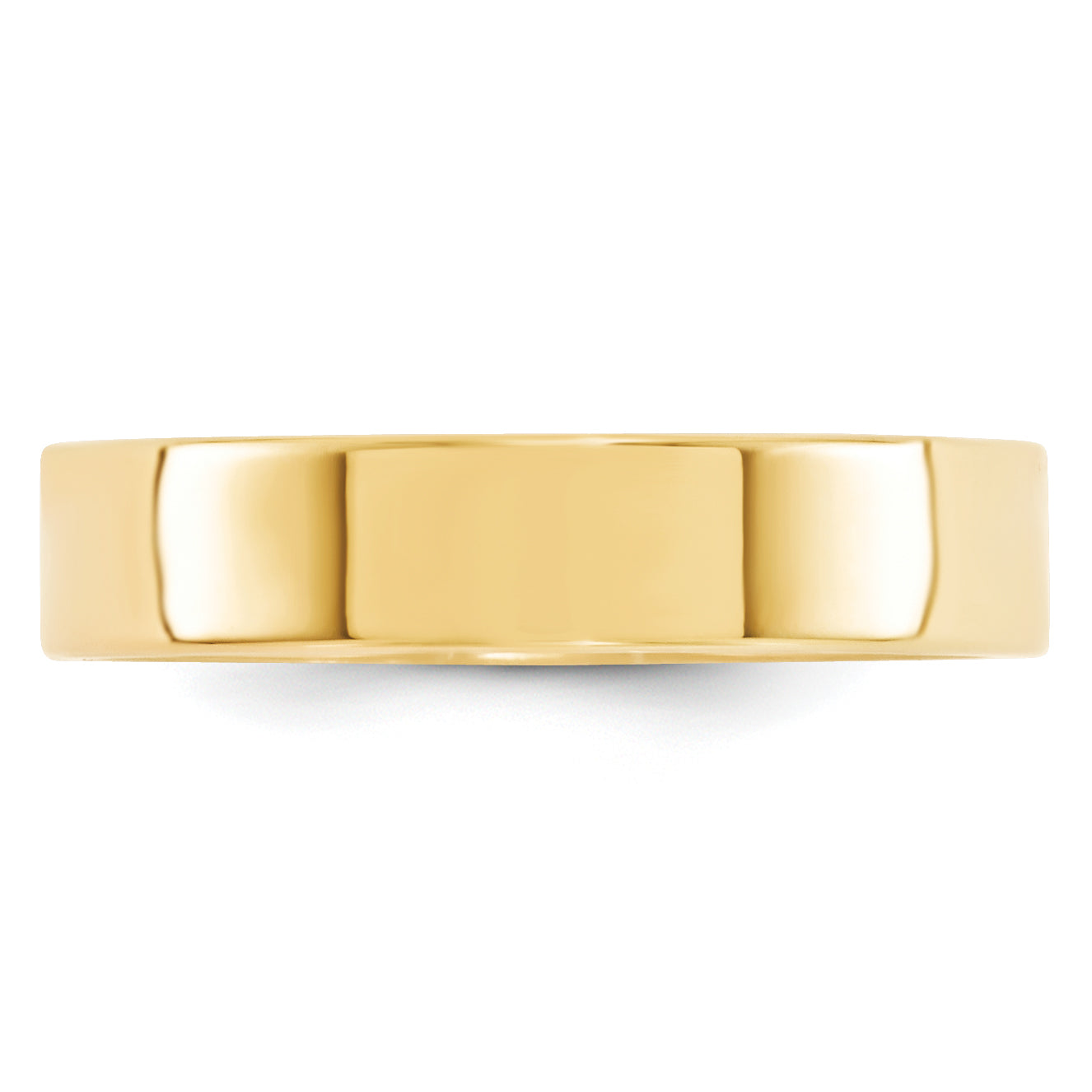 Solid 10K Yellow Gold 5mm Standard Flat Comfort Fit Men's/Women's Wedding Band Ring Size 14