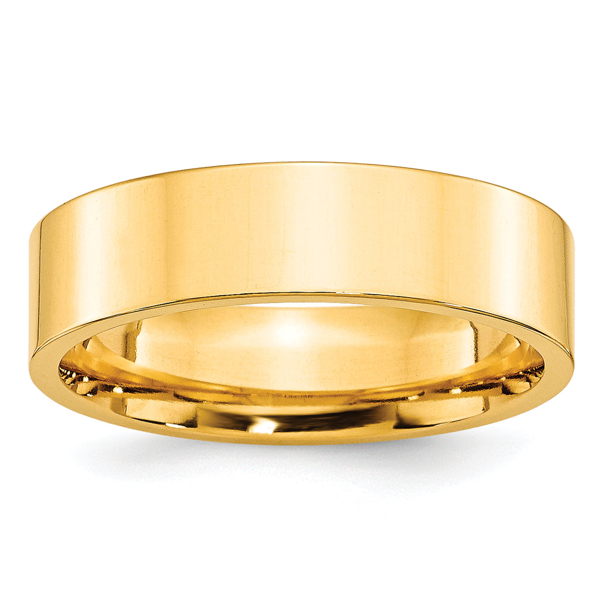 Solid 10K Yellow Gold 6mm Standard Flat Comfort Fit Men's/Women's Wedding Band Ring Size 11