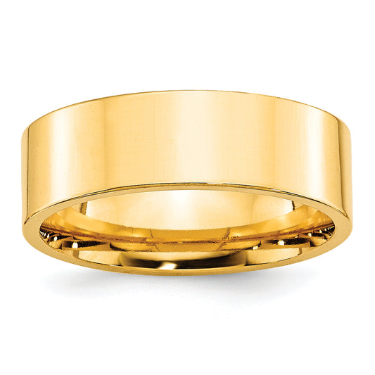 Solid 10K Yellow Gold 7mm Standard Flat Comfort Fit Men's/Women's Wedding Band Ring Size 4