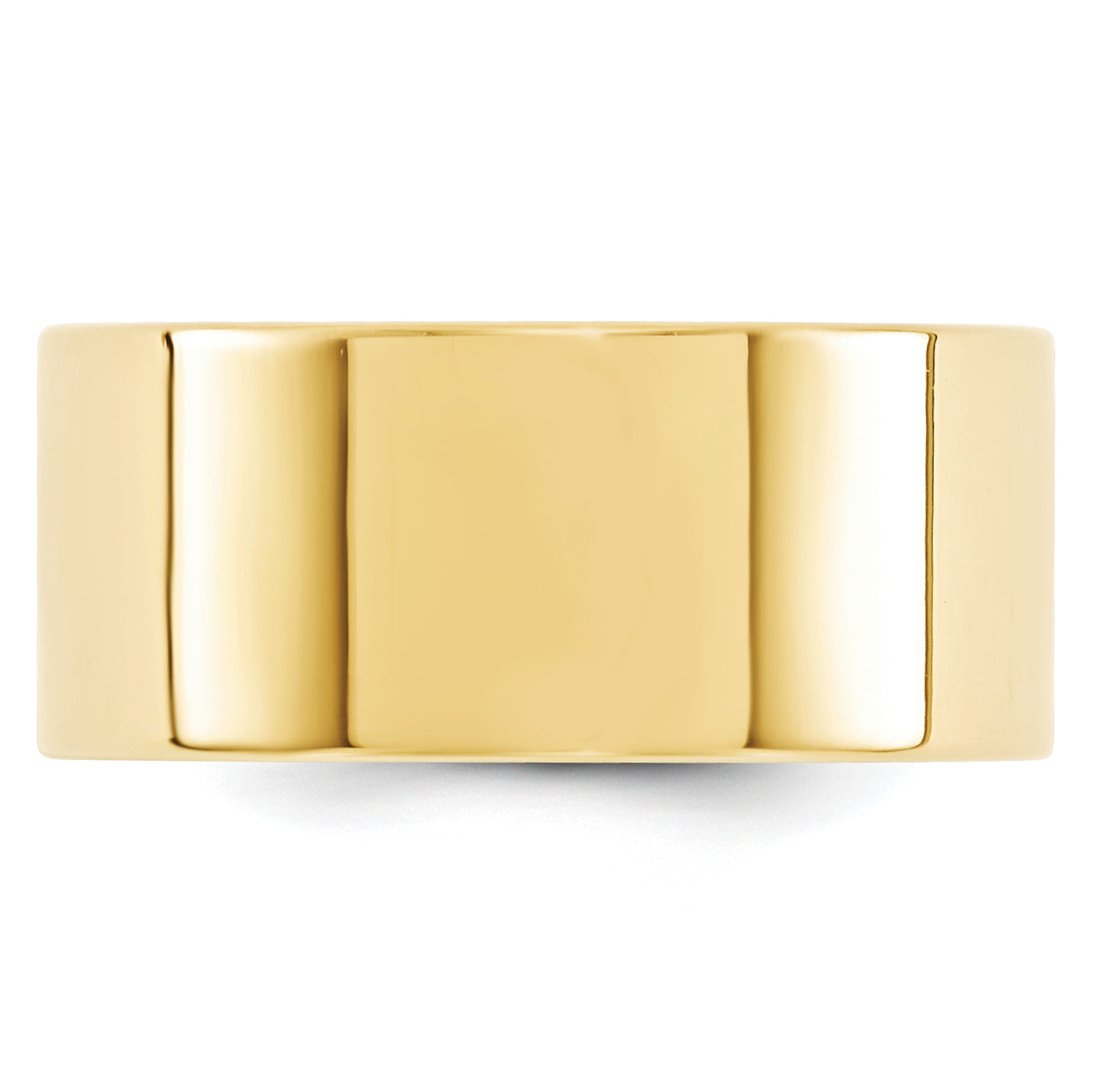 Solid 10K Yellow Gold 10mm Standard Flat Comfort Fit Men's/Women's Wedding Band Ring Size 7.5