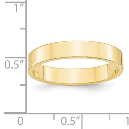 Solid 10K Yellow Gold 4mm Light Weight Flat Men's/Women's Wedding Band Ring Size 8