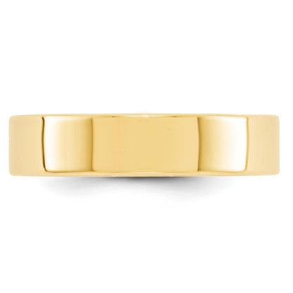Solid 10K Yellow Gold 5mm Light Weight Flat Men's/Women's Wedding Band Ring Size 14