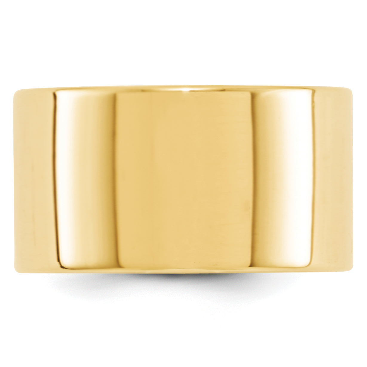 Solid 10K Yellow Gold 12mm Light Weight Flat Men's/Women's Wedding Band Ring Size 4.5