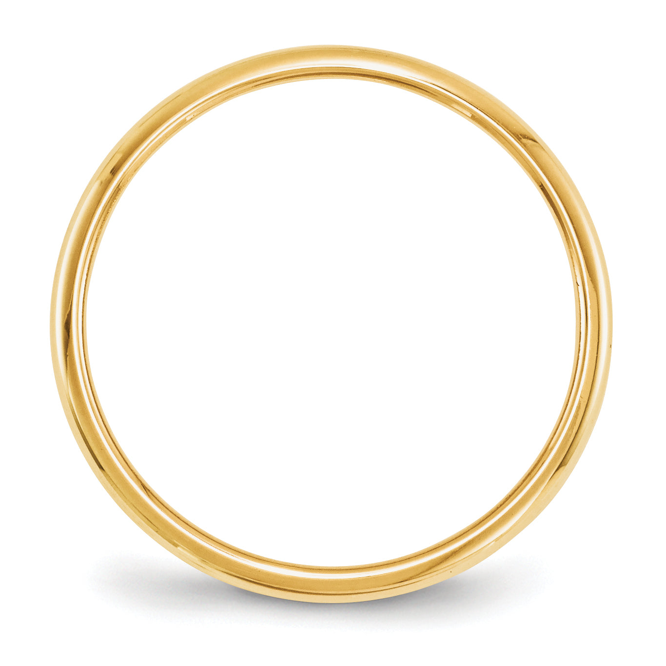 Solid 10K Yellow Gold 2mm Half-Round Wedding Men's/Women's Wedding Band Ring Size 8