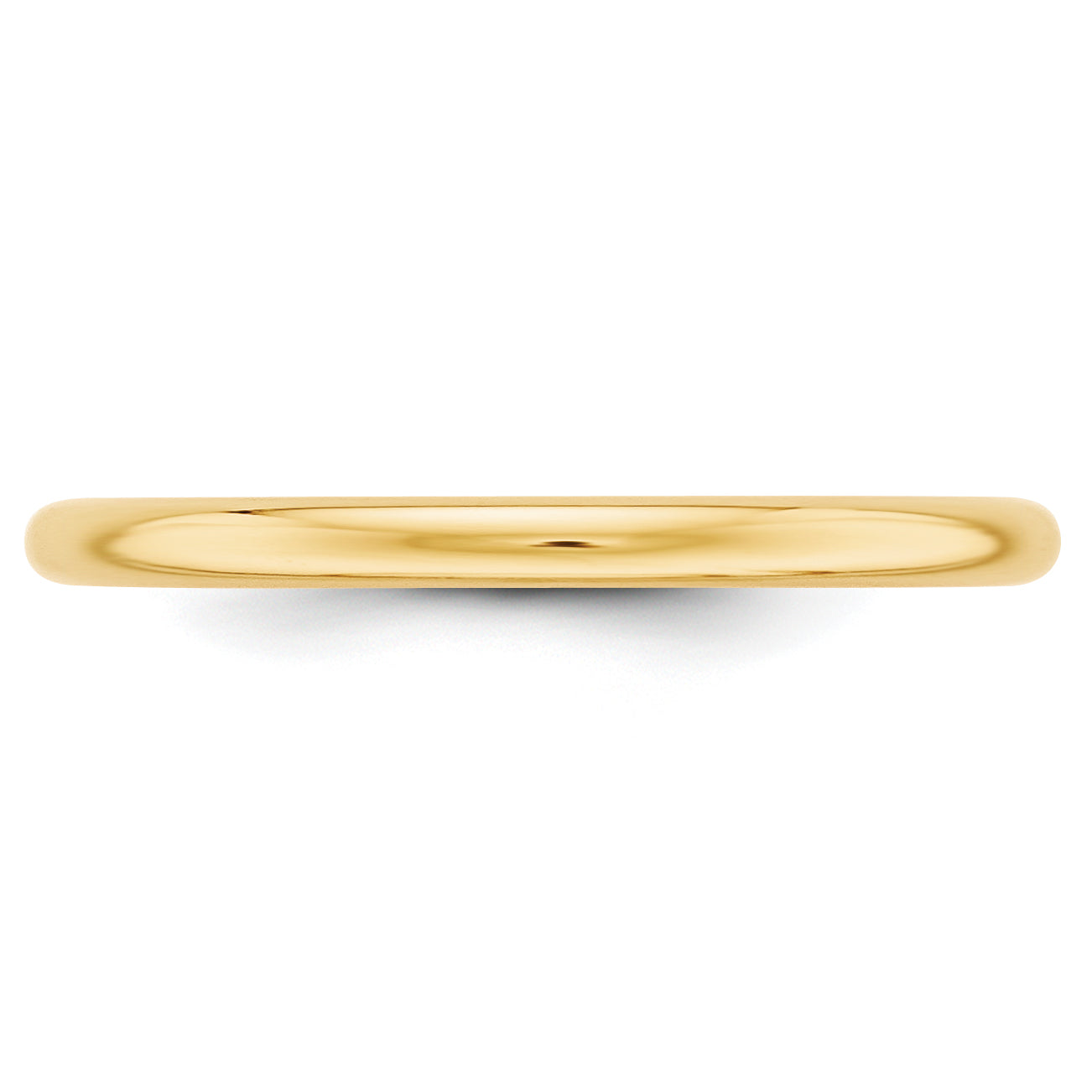 Solid 10K Yellow Gold 2mm Half-Round Wedding Men's/Women's Wedding Band Ring Size 8