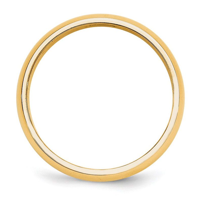 10k Yellow Gold 5mm Half Round Wedding Band Ring