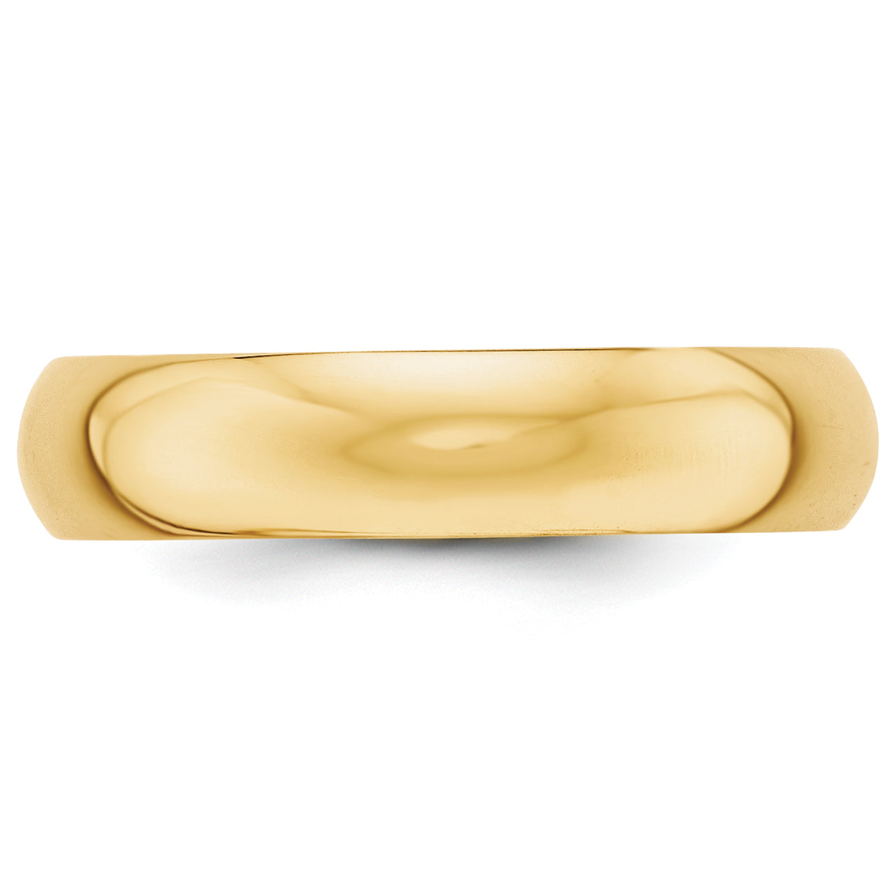 Solid 10K Yellow Gold 5mm Half-Round Wedding Men's/Women's Wedding Band Ring Size 5