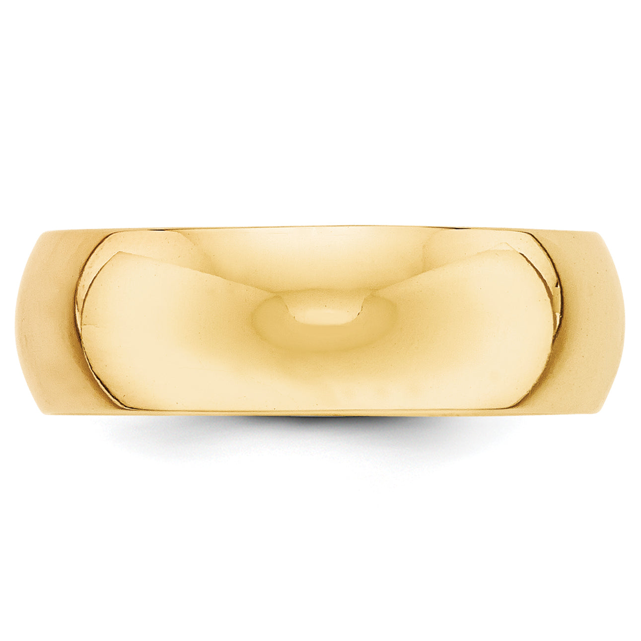 Solid 10K Yellow Gold 7mm Half-Round Wedding Men's/Women's Wedding Band Ring Size 4