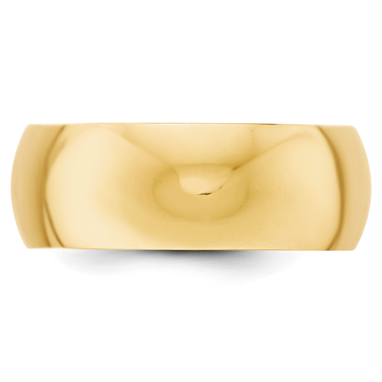 Solid 10K Yellow Gold 8mm Half-Round Wedding Men's/Women's Wedding Band Ring Size 8