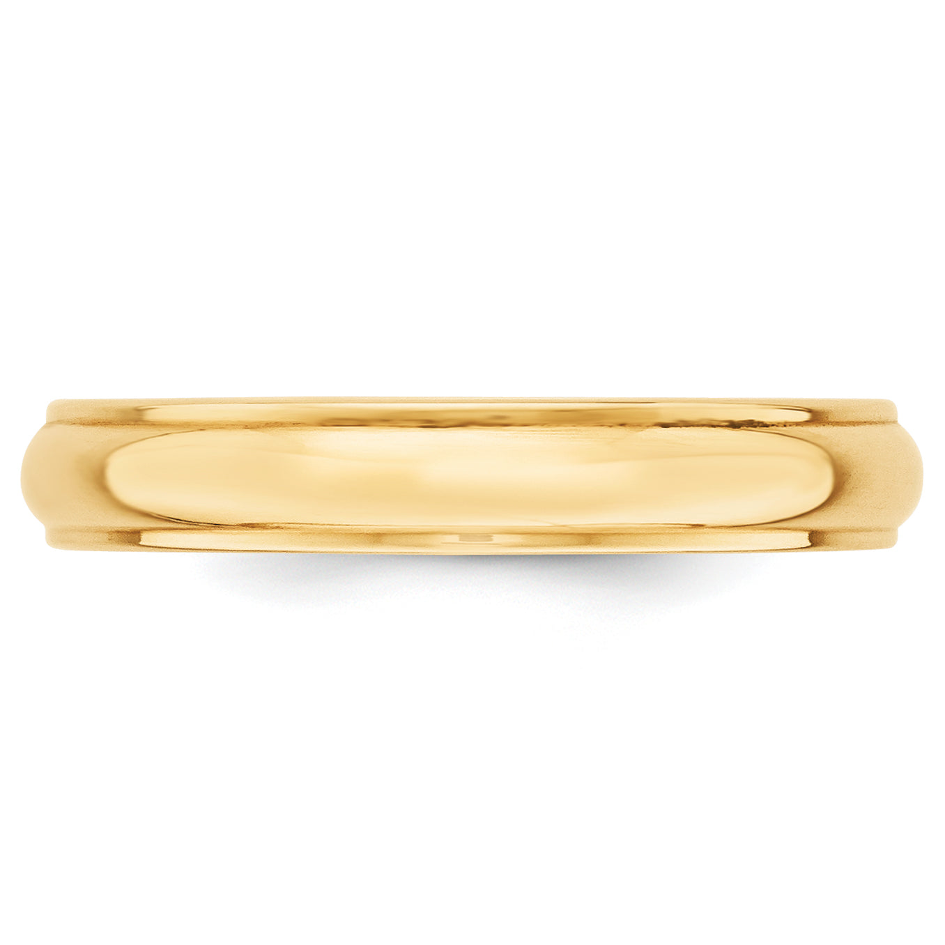 Solid 10K Yellow Gold 4mm Half Round with Edge Men's/Women's Wedding Band Ring Size 7