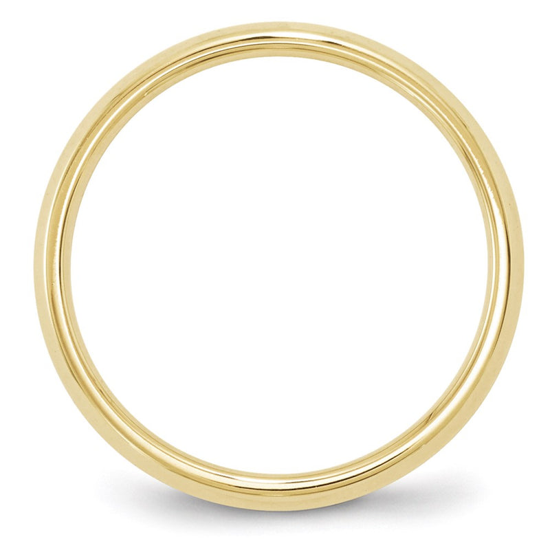 10k Yellow Gold 2.5mm Knife Edge Comfort Fit Wedding Band Ring