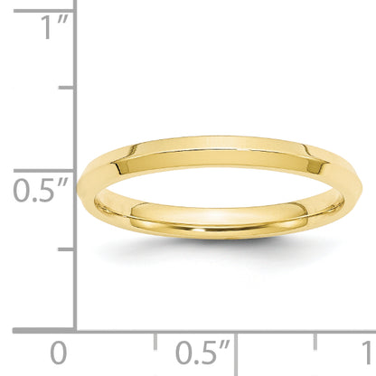 Solid 10K Yellow Gold 2.5mm Knife Edge Comfort Fit Men's/Women's Wedding Band Ring Size 10