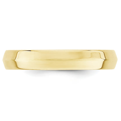 Solid 10K Yellow Gold 4mm Knife Edge Comfort Fit Men's/Women's Wedding Band Ring Size 10