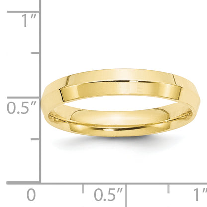 Solid 10K Yellow Gold 4mm Knife Edge Comfort Fit Men's/Women's Wedding Band Ring Size 10