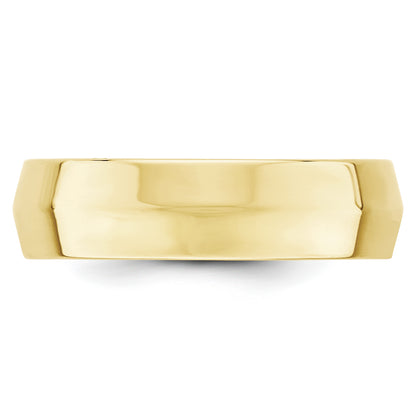 Solid 10K Yellow Gold 6mm Knife Edge Comfort Fit Men's/Women's Wedding Band Ring Size 10