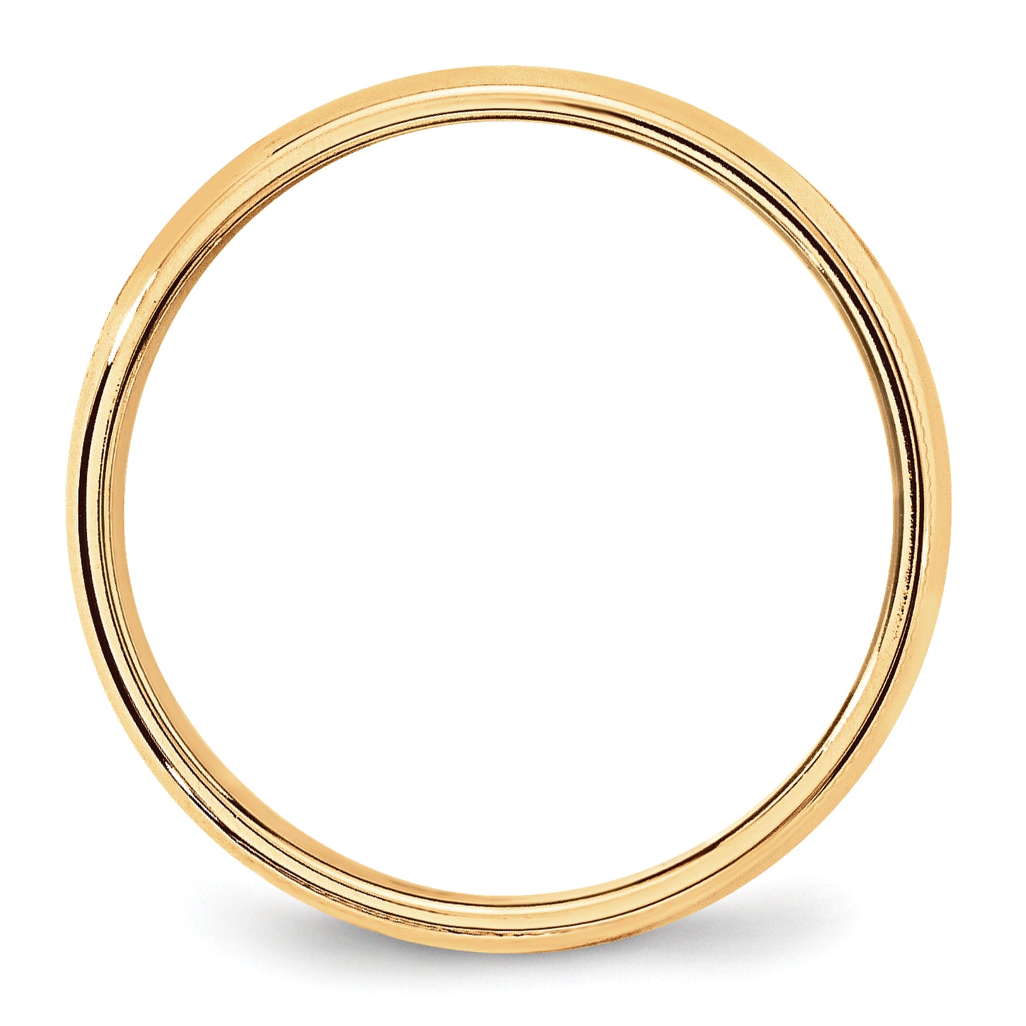 Solid 10K Yellow Gold 6mm Milgrain Half-Round Wedding Men's/Women's Wedding Band Ring Size 8