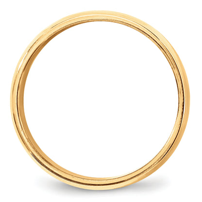 Solid 10K Yellow Gold 8mm Milgrain Half Round Men's/Women's Wedding Band Ring Size 12.5