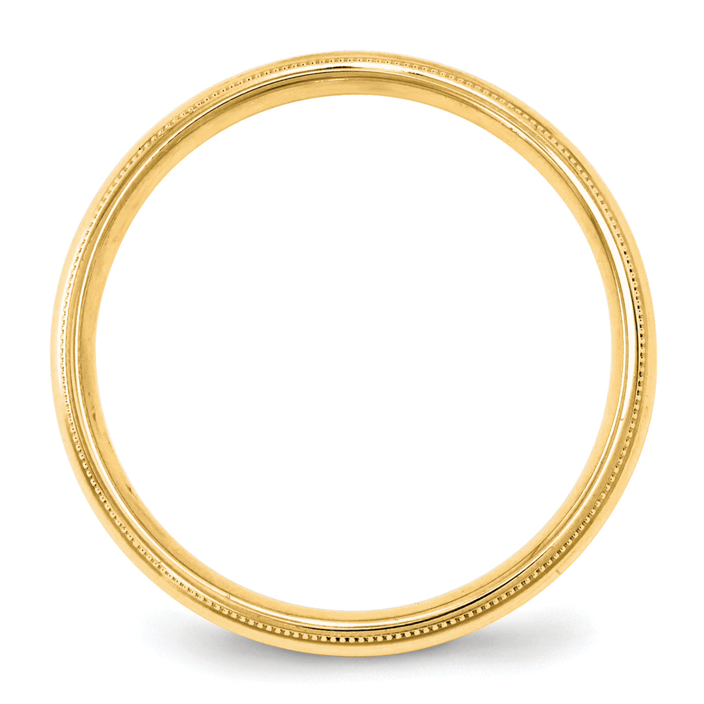 Solid 10K Yellow Gold 4mm Milgrain Comfort Wedding Men's/Women's Wedding Band Ring Size 10