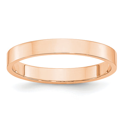 Solid 10K Yellow Gold Rose Gold 3mm Light Weight Flat Men's/Women's Wedding Band Ring Size 8.5