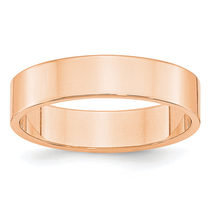 Solid 10K Yellow Gold Rose Gold 5mm Light Weight Flat Men's/Women's Wedding Band Ring Size 10