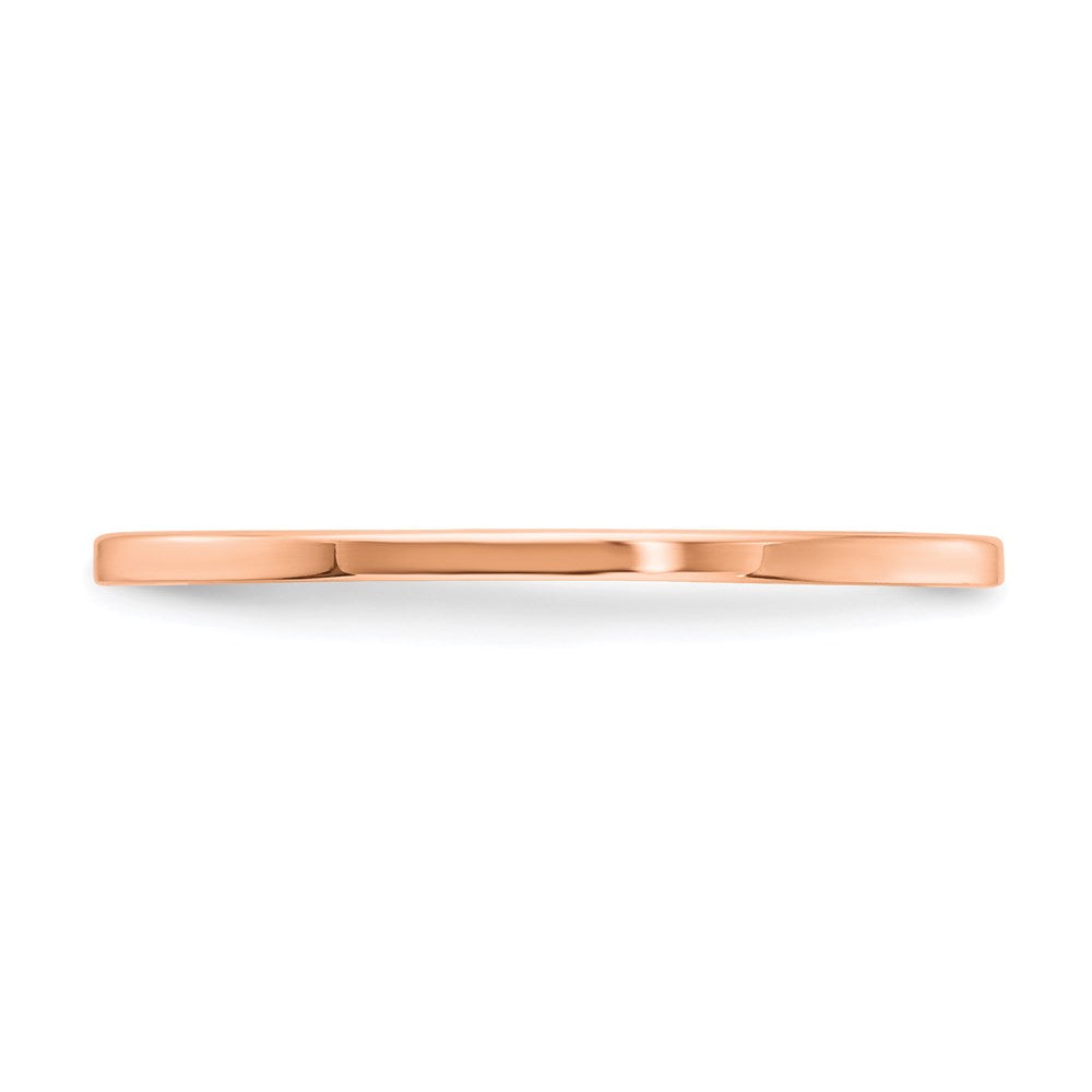 10K Rose Gold 1.2mm Flat Stackable Men's / Ladies Wedding Band Ring