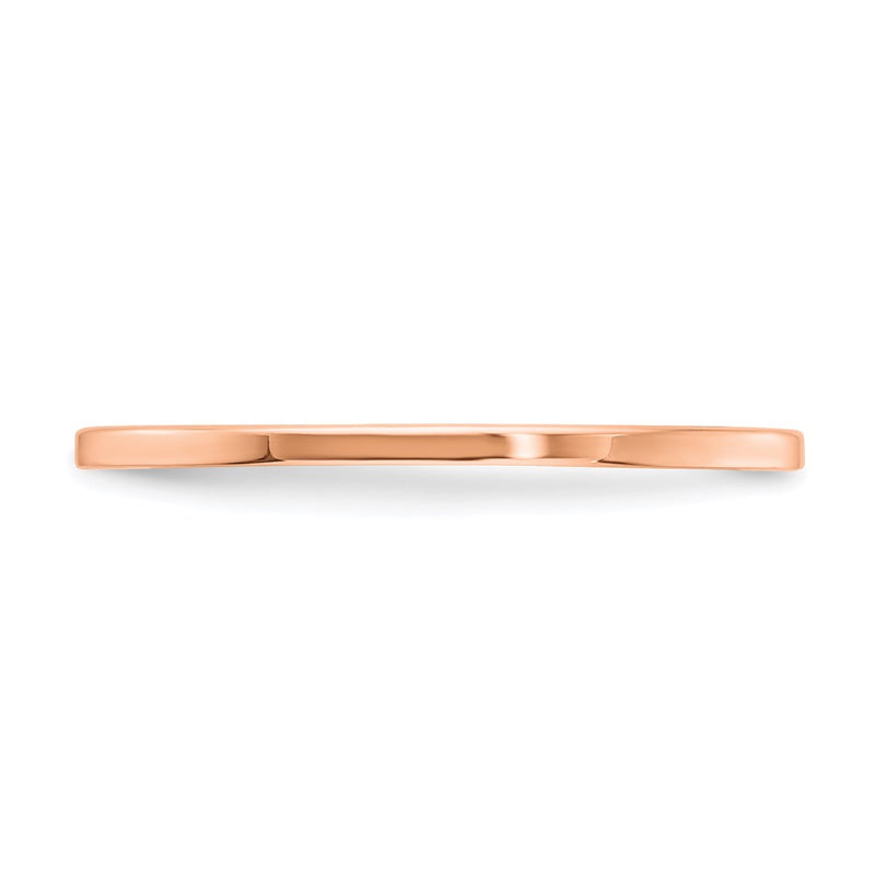 10K Rose Gold 1.2mm Flat Stackable Men's / Ladies Wedding Band Ring