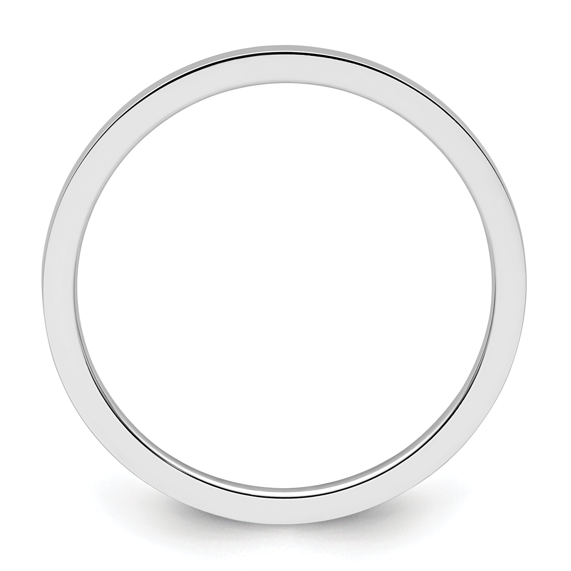 10K White Gold 10K 1.2mm Flat Polished Stackable Band Size 9.5