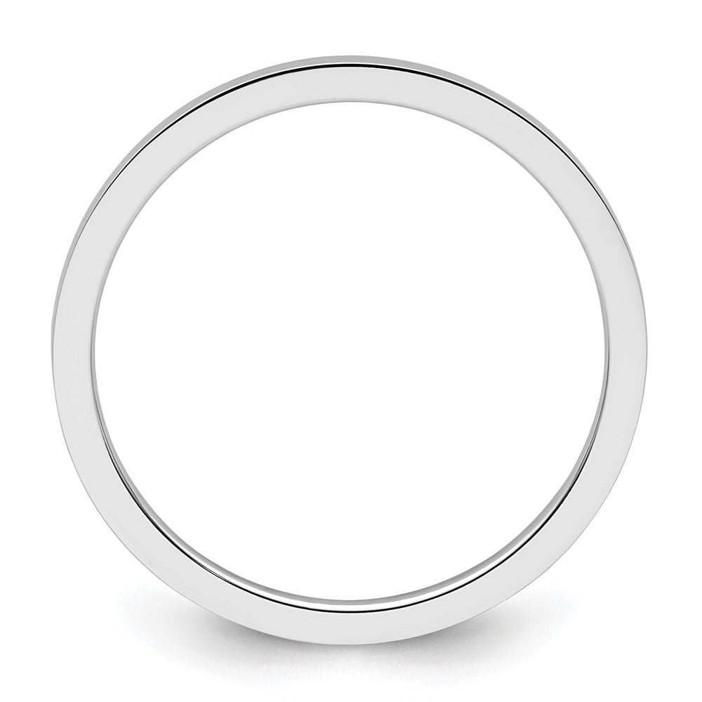 10K White Gold 10K 1.2mm Flat Polished Stackable Band Size 9.5