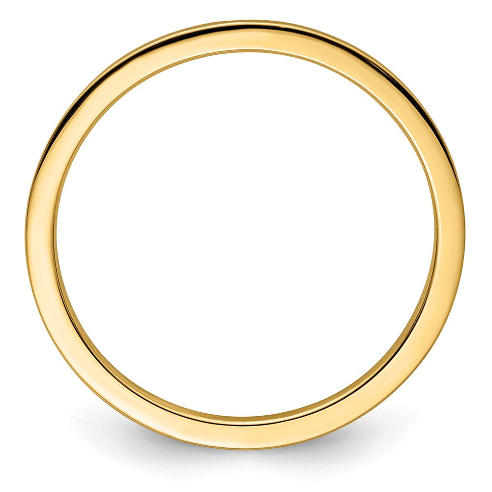 10K Yellow Gold 10K 1.2mm Flat Polished Stackable Band Size 8.5